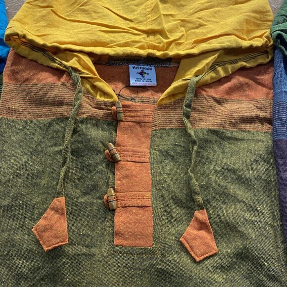 Katmandu Trading Company Other - Cotton Baja Hoodie With Pocket - Tri Color (Orange)